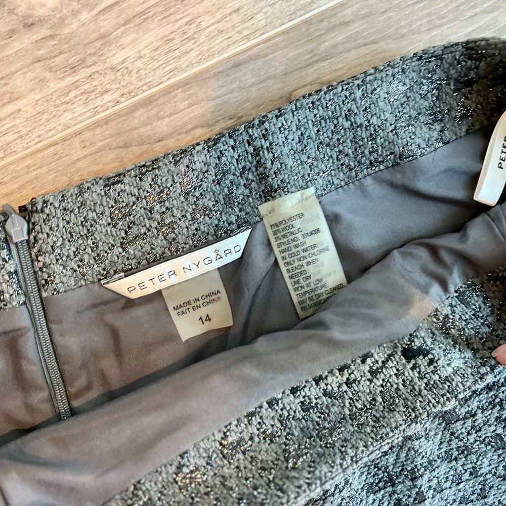 Peter Nygard Elegant Gray 2 piece suit Women's Skirt excellent condition 14 - Picture 14 of 16